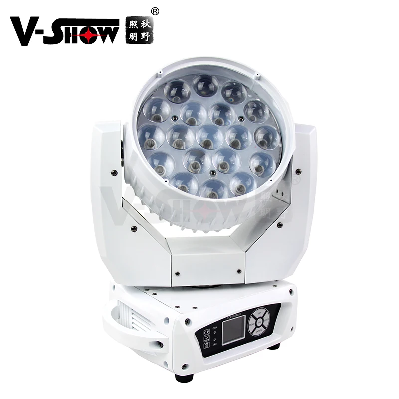 V-Show Mac Aura 19*15W RGBW Beam Wash Zoom Moving Head Lights LED Stage Fixture Light