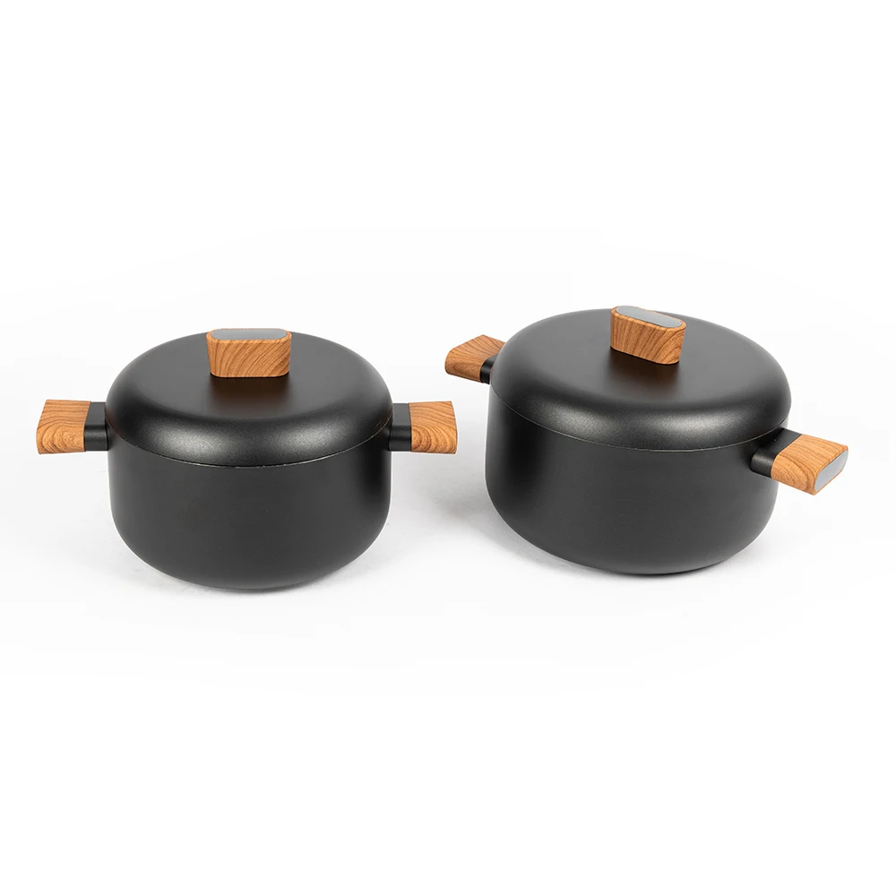 Customized 12-Piece Aluminum Non-Stick Cookware Set Includes Pots and Pans with Durable Non-Stick Se Features