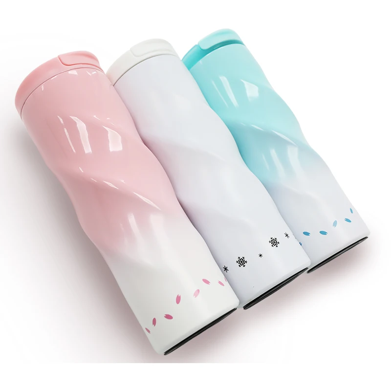 Supply Factory Price Customized Twist Vacuum Sport Water Bottle 500ml Personalized Travel Flask With Color Logo Lid