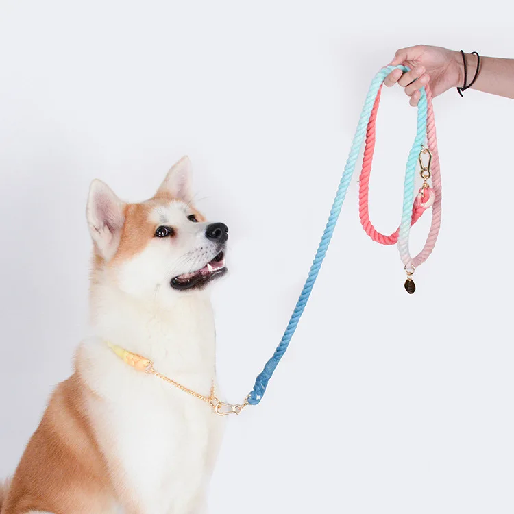 Maychan Easy on The Wrist Eco-friendly Braided Soft and Strong Cotton Rope Dog Leash