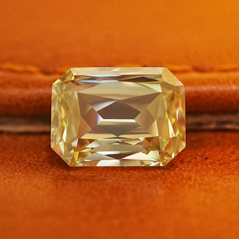 SICGEM Fancy Canary Yellow Princess Cut Round Marquise Oblong Shape Loose Synthetic Moissanites