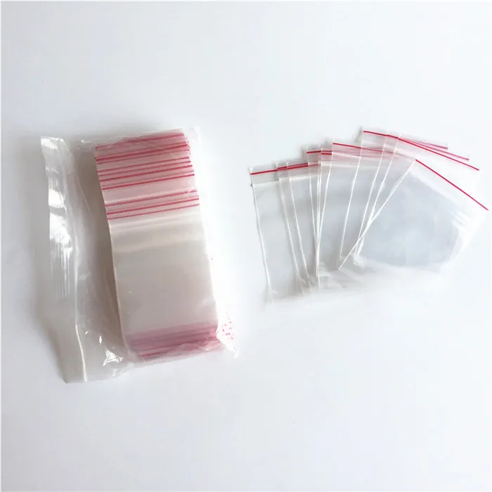 Custom Size Printed LDPE Closure Plastic Transparent Ziplock Bag