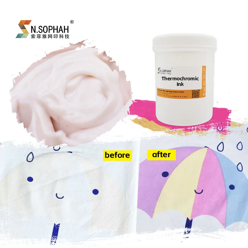 Оптовая продажа термохромные чернила для печати на одежде с изменением температуры трафаретной