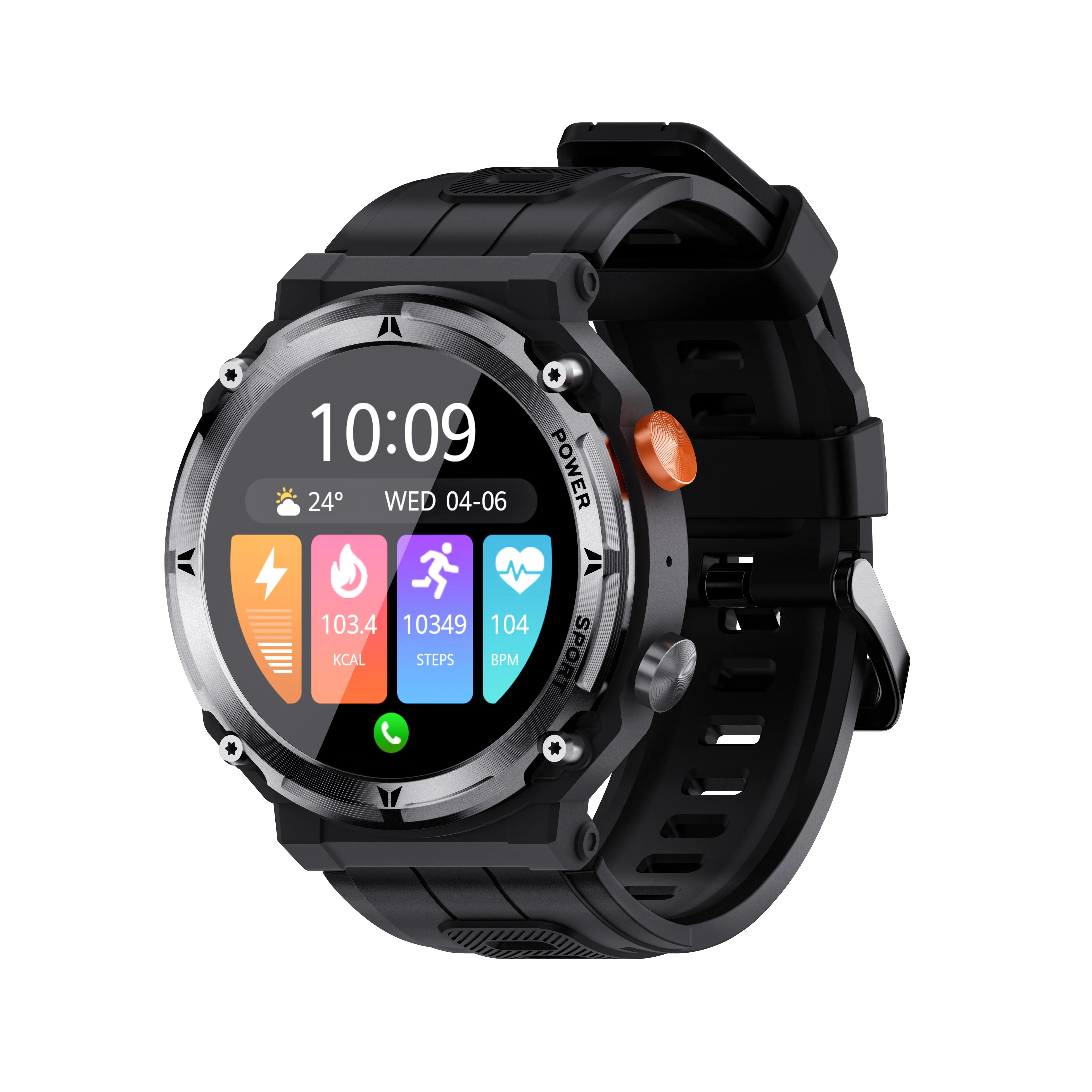 2024 New C21Pro Smartwatch 1.39 Touch Screen Blood Oxygen Detector 410mAh Battery Android OS IP68 Superiority Durable C20 Pro