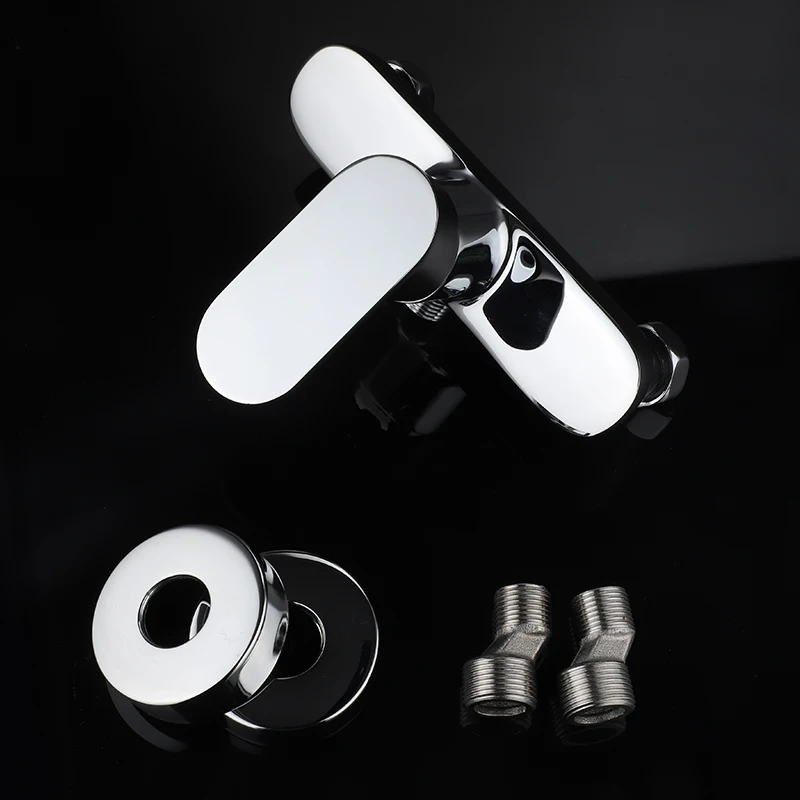 35MM Ceramic New Design Chrome Brass Single Handle Bathroom Black Mixers Bath & Shower Faucets