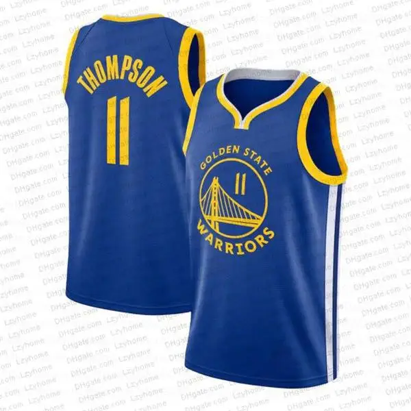 Hot Sale N BA Golden city Warriors Basketball Jersey 30 Curry 11 Thompson Custom Sports Basketball Jerseys