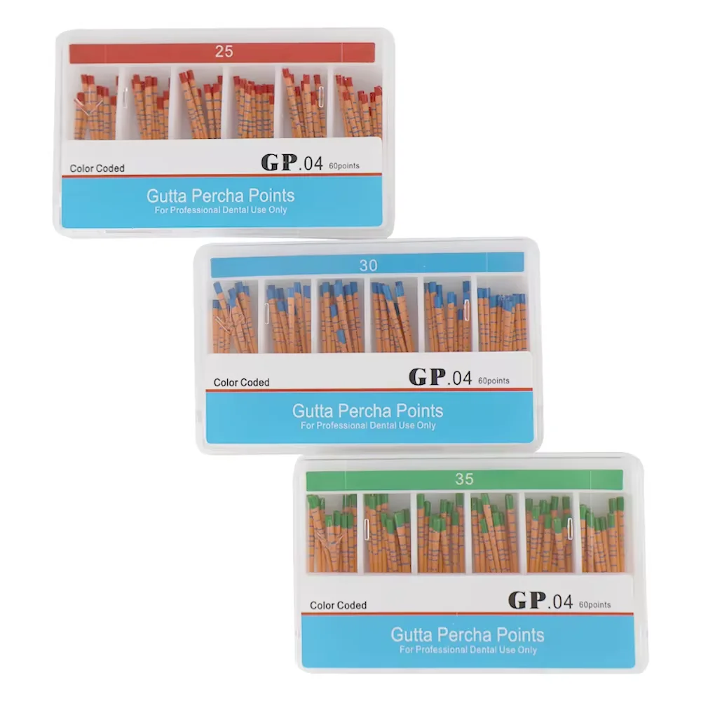 Factory Directly Supply Size 15#-40# Dental Endodontic Gutta Percha Points for Dental Root Canal Treatment