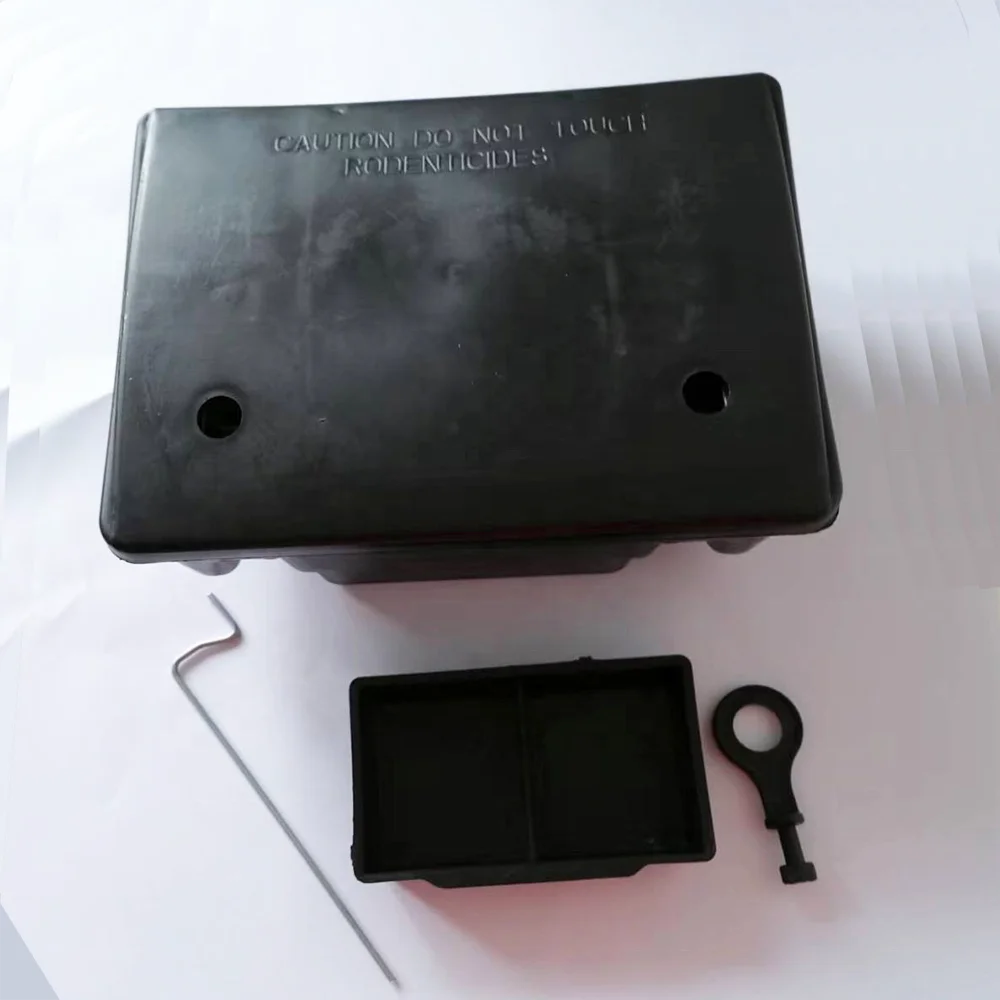 Rodent Pest Control Lockable Multi Catch Mice Bait Box PP Ambush Mouse Trap Box Plastic Rat Bait Station
