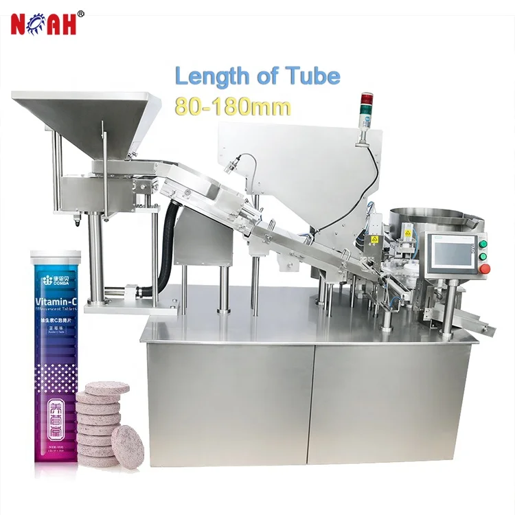 NTF-100 Probiotic Tablets Tube Thick Effervescent Automatic Tablets Bottle Filling Sealing Machine