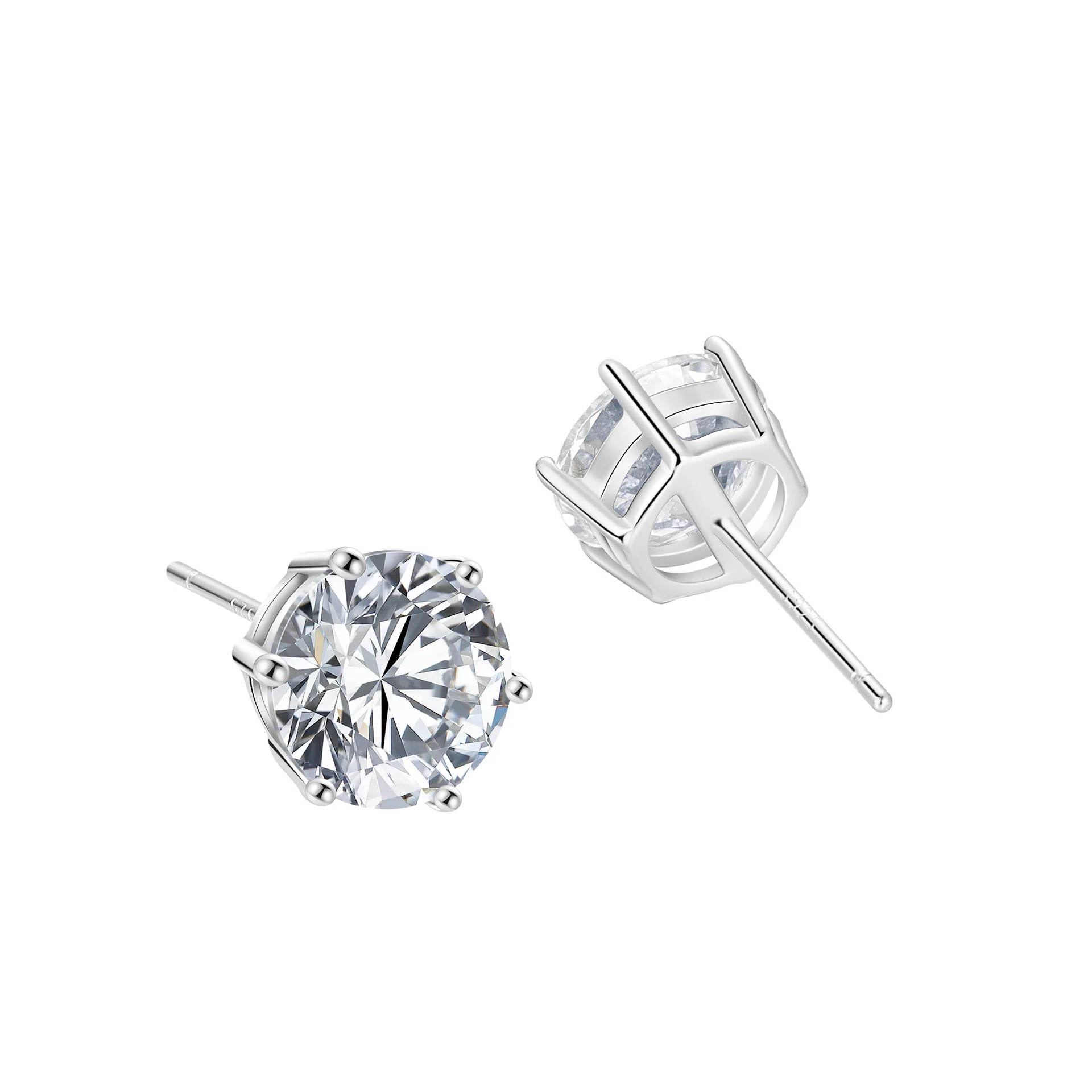 Luxury Earrings Set Screw Back Gold Plated 925 Sterling Silver VVS Moissanite Diamond Stud Earring For Men Women