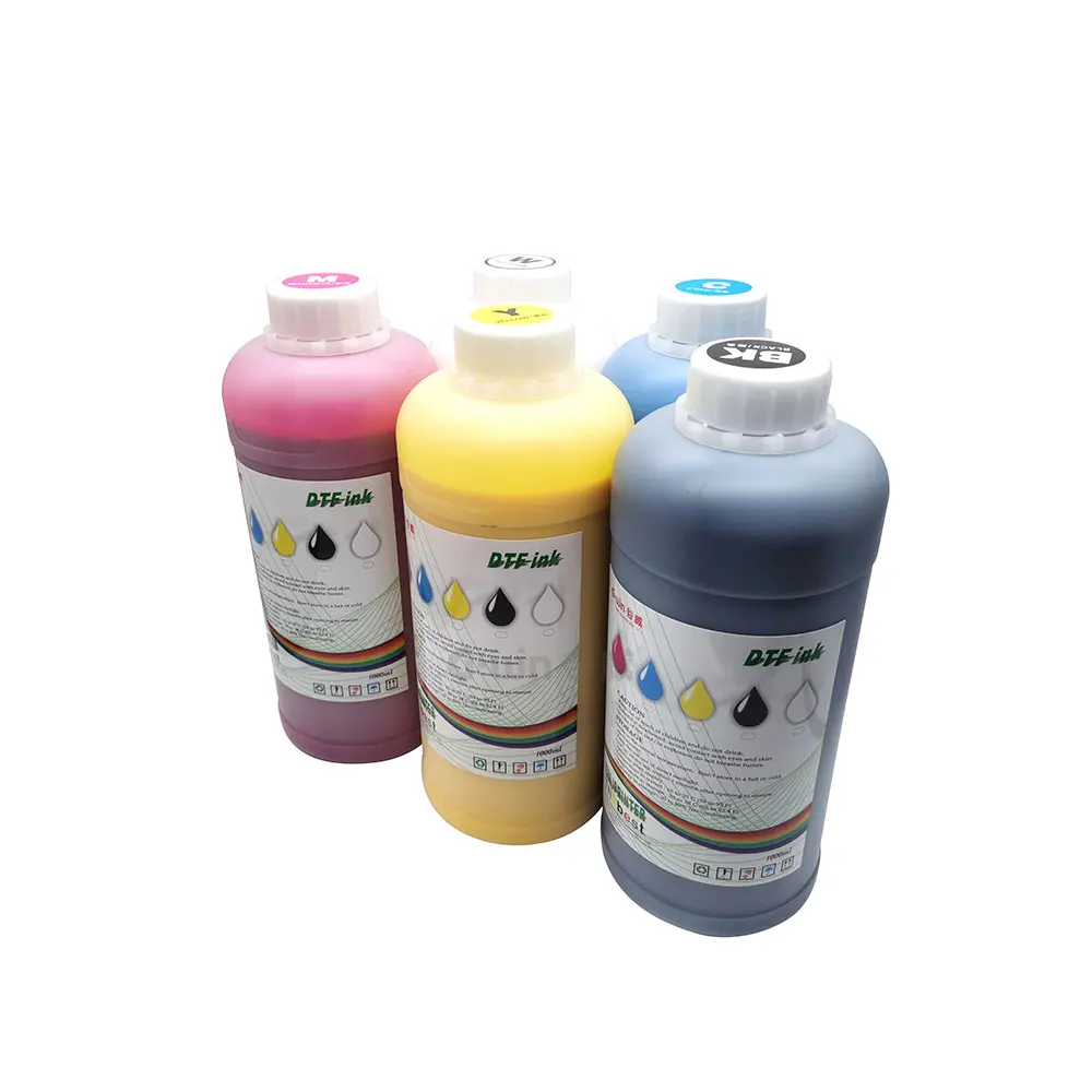 High Quality Water Based CYMKW DTF Textile Pigment Ink Hydrochromic Nazdar Ink For Dtf Printer