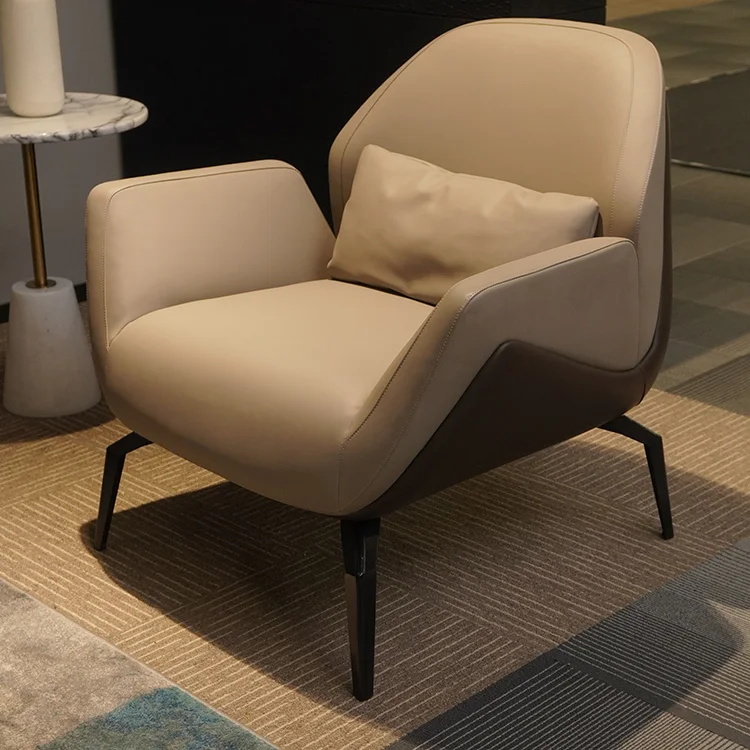 High End Single Seat Custom Italian Real Leather Sofa Beautiful Leather Couches