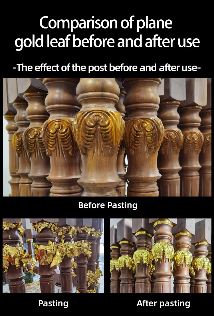 14*14 cm 1000 Sheets per Pack Alloy Foil Decorating Wall Ceiling Art Crafts Rose Gold leaf sheets Hot Stamping Leaf Foil Paper