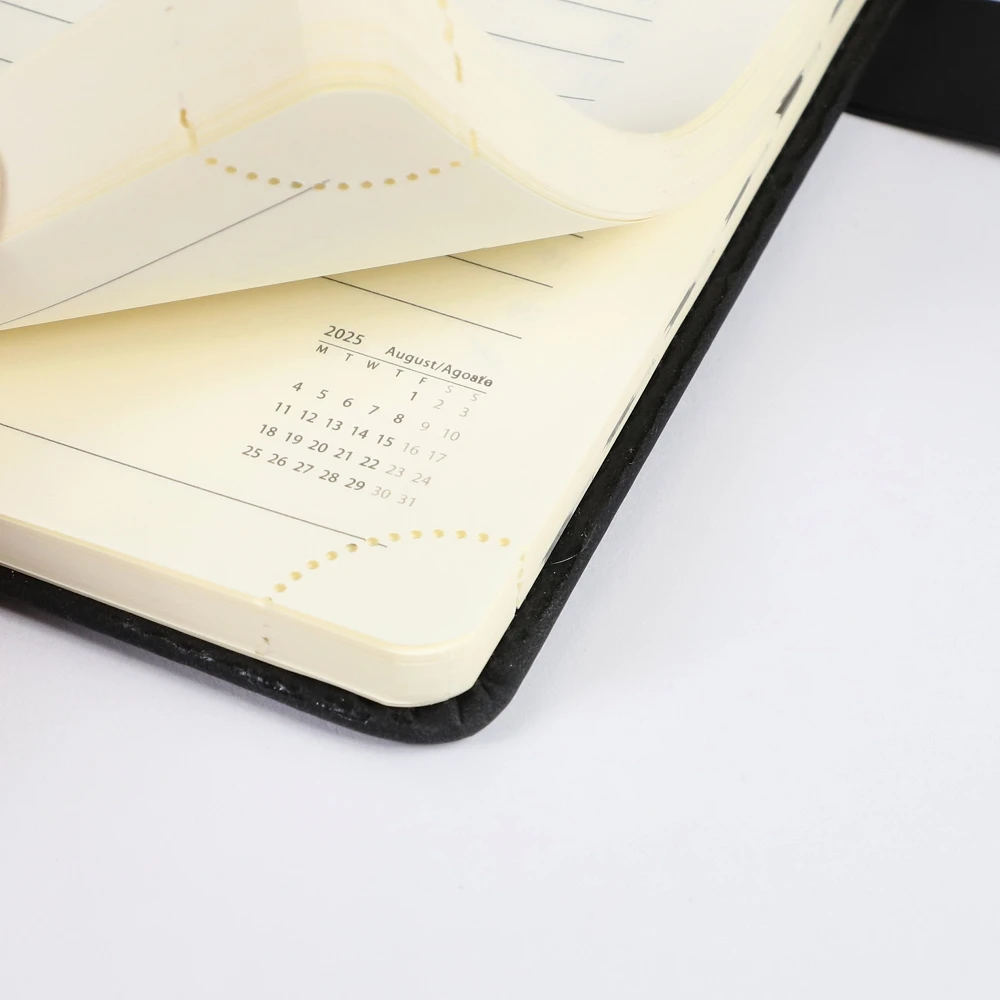 2025 Wholesale PU Leather Hardcover  Diary Business Notebook Customized Year Planner personalised Agenda