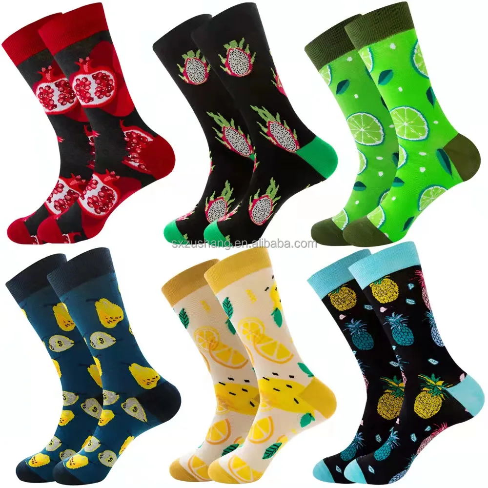 funny cute fruit food animal socks for women bulk wholesale custom premium cotton socks women