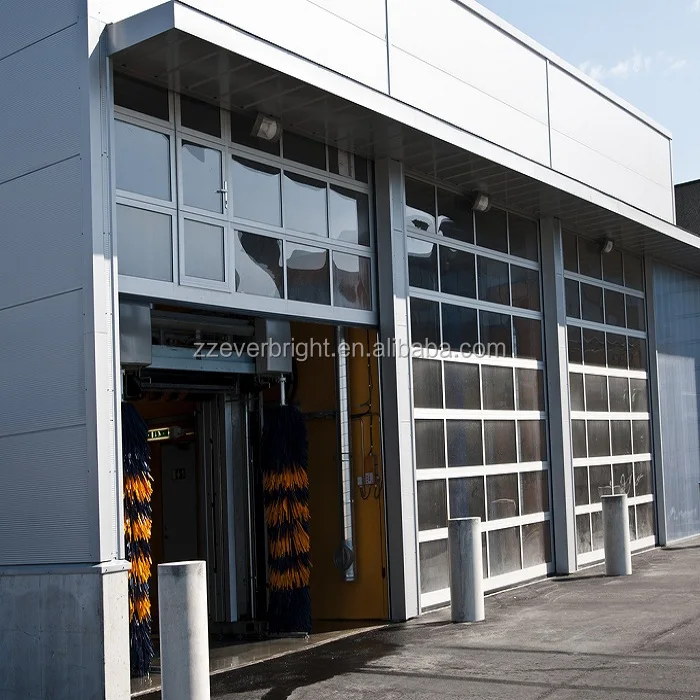 Wholesale Automatic Garage Doors Homes Fashionable Industrial Style Tempered Glass Waterproof Full View Transparent Painted
