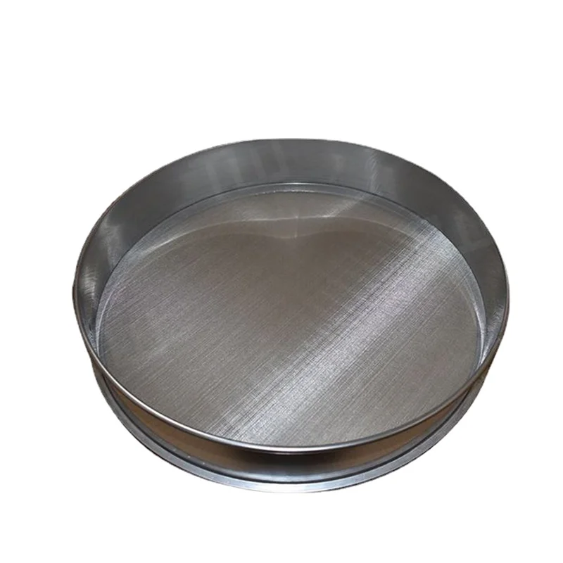 Full height 30cm 1 2 5 10 20 100 200 500 800 micron mesh soil sieve set lab standard test sieve 24 mesh