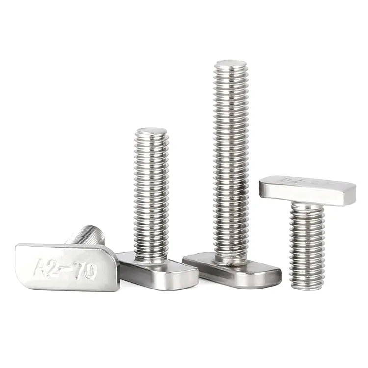 M5 M6 M8 stainless steel Bolts for solar T-Slot T bolt T screw Square head bolts T-head screw chute T-bolt