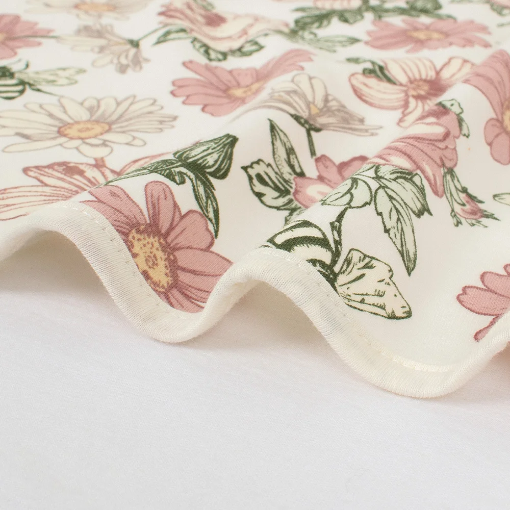 Customized 100% Organic Cotton Knitted Baby Bedding Swaddle Muslin Blanket Soft Luxury Baby Blankets Set