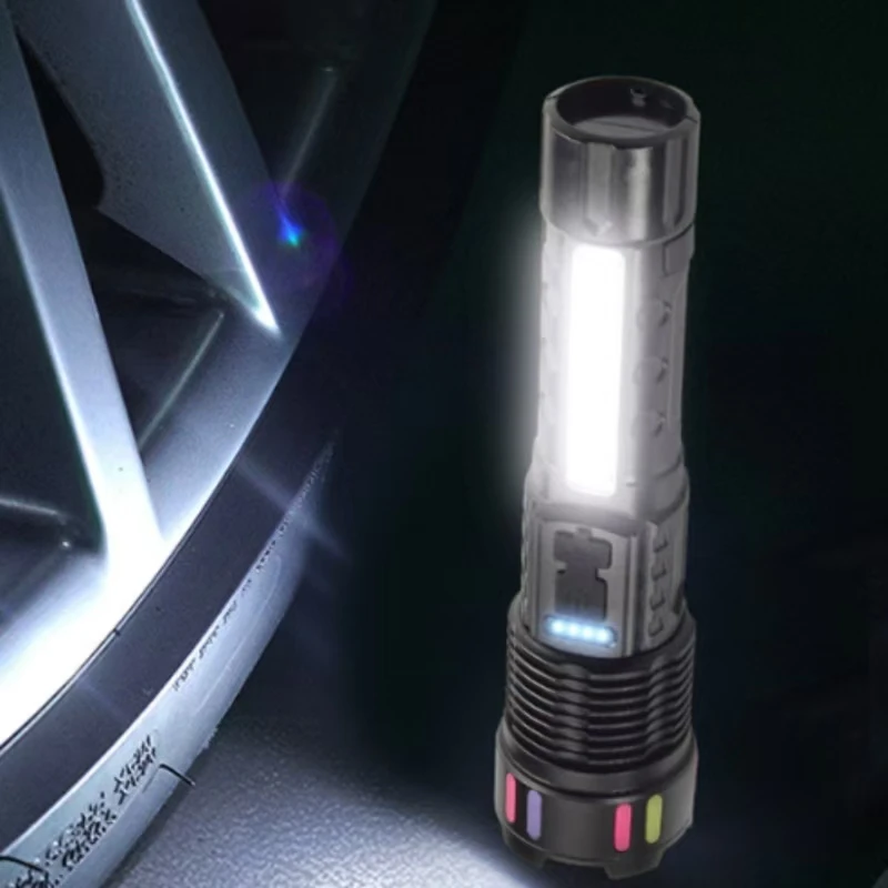 Светодиодный фонарик с USB-зарядкой аварийный лазер COB-подсветкой