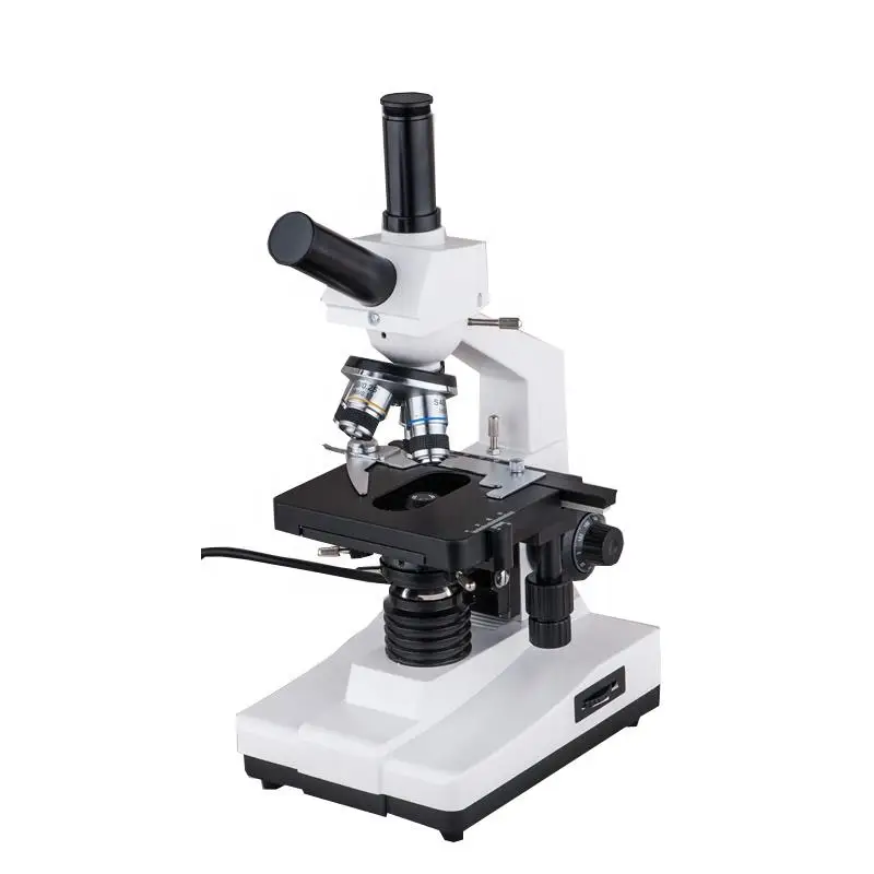 Студенческий биологический композитный микроскоп с двойной видимой головкой на 360 градусов