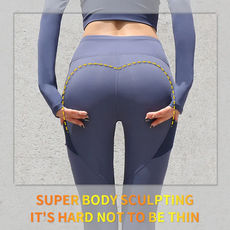 Seamless Yoga Pants High Waist Nude Leggings Push Up High Waist Sports Pants Ladies Fitness Running Leggings