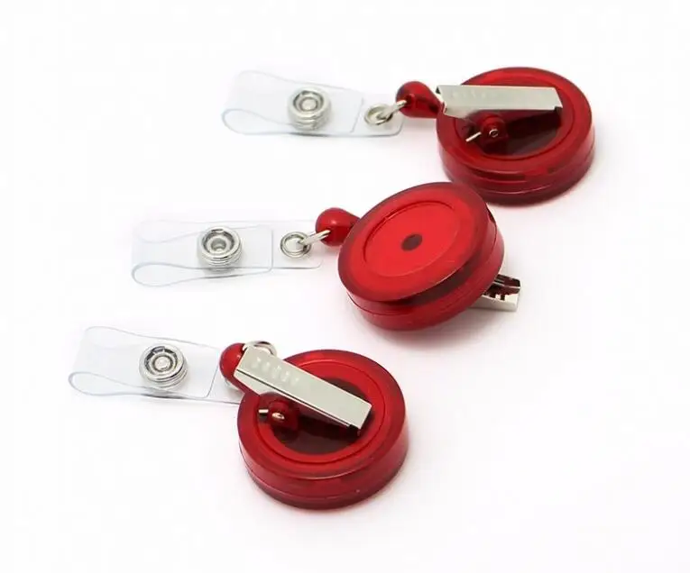 Retractable Badge Holder ID Card Holder Reel with SWIVEL-BACK Alligator Clip 360 Black