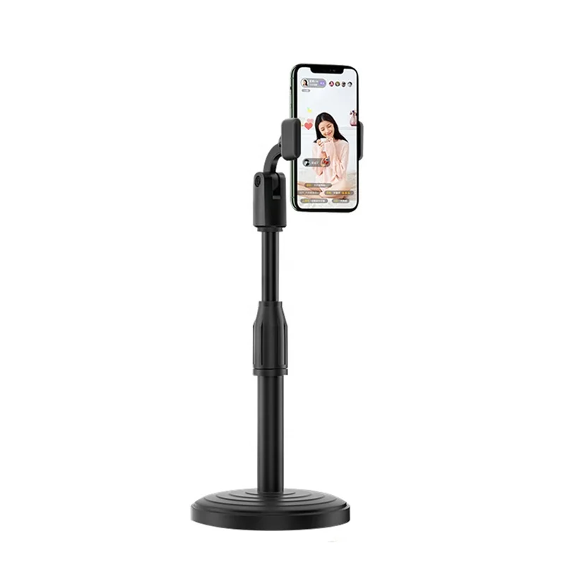 Wholesale Desktop Mobile Phone Holder Tablet Stand Desk 360 Rotate for Live Streaming Overhead Shoot Video Round Base