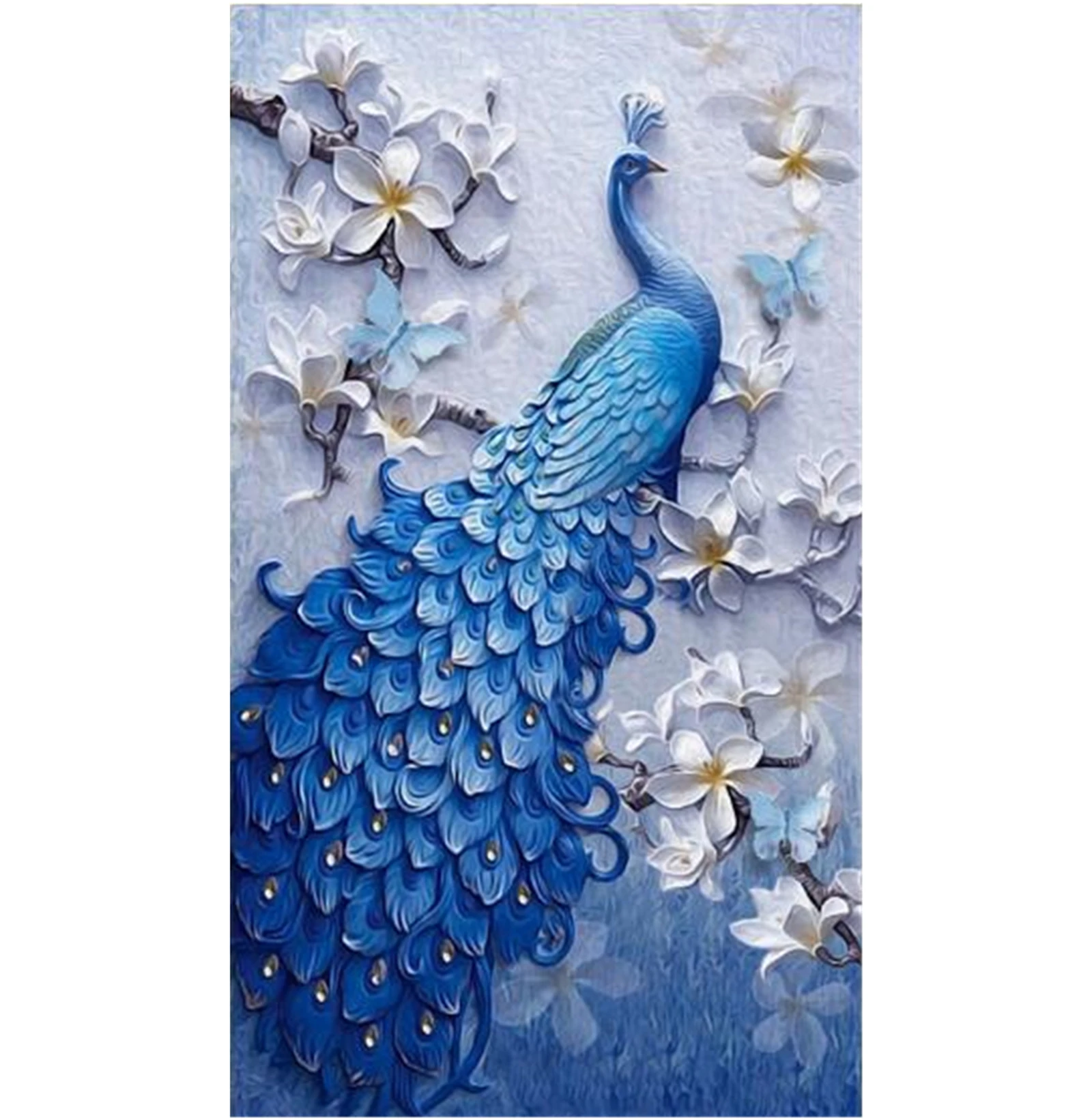 
Diamond Painting Blue Peacock 5D Diamond Embroidery Mosaic Cross Stitch For Living Room Hot Sell 