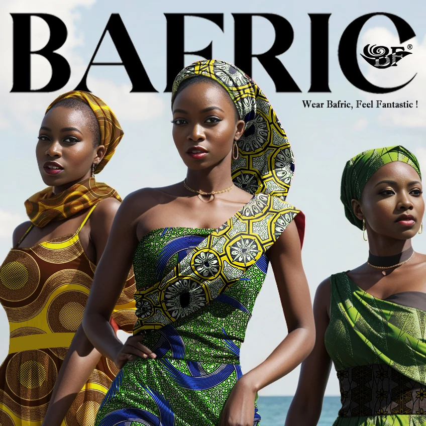 High Quality BAFRIC Batik 100% Cotton Ankara Tissu Pagnes Africain Print Fabric