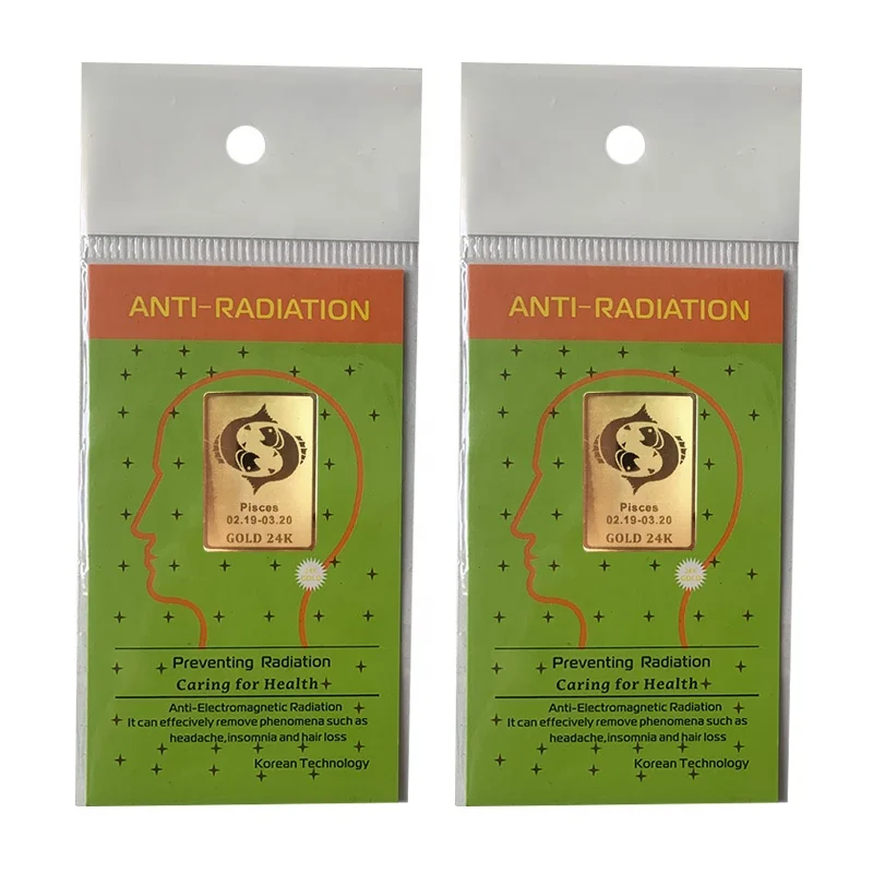 24k golden emf anti radiation 5g emf emr anti radiation sticker anti slip stickers for mobile phones