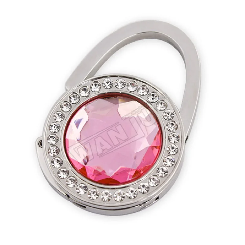 Wholesale Custom Logo New Purse Crystal Table Hook Folded Instant Bag Hanger