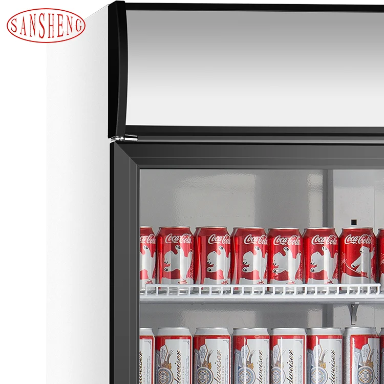 Supermarket Commercial Vertical Upright Freezers Display Refrigerator Beverage Cooler With Glass Door