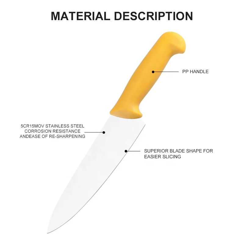 8PCS Filleting Skinning Boning Breaking Butcher Knife Set Metzger Messerset with Diamond Sharpening Steel and Chef Knife Bag