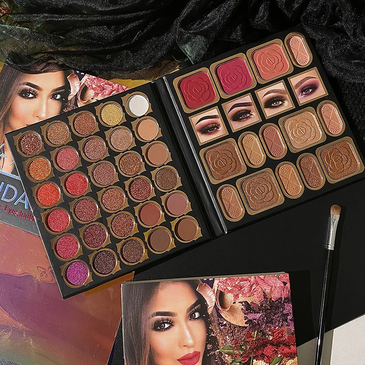 44 Colors Matte Shimmer Metallic Long Lasting Waterproof Eyeshadow Palette Blendable Glitter Make Up Eyeshadow Palette