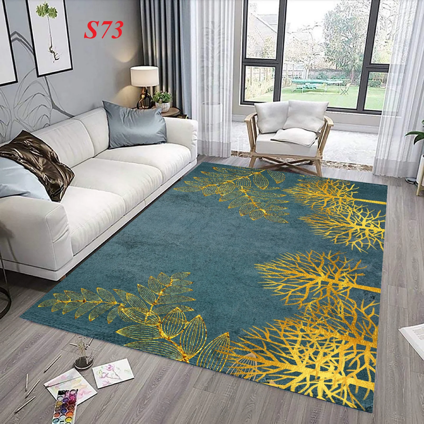 The most beautiful luxury carpet modern 5D for modern living room cheapest price sharp luxury