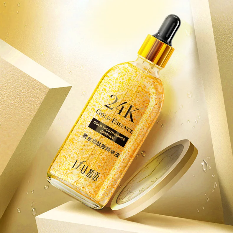 OEM Nourishing and hydrating primary hyaluronic acid liquid Moisturizing Essence 24k gold essence