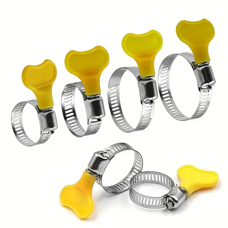 American Type Hose Clamps with Plastic Butterfly Handle Quick Release Hose Clamp for PVC Pipe Fitting