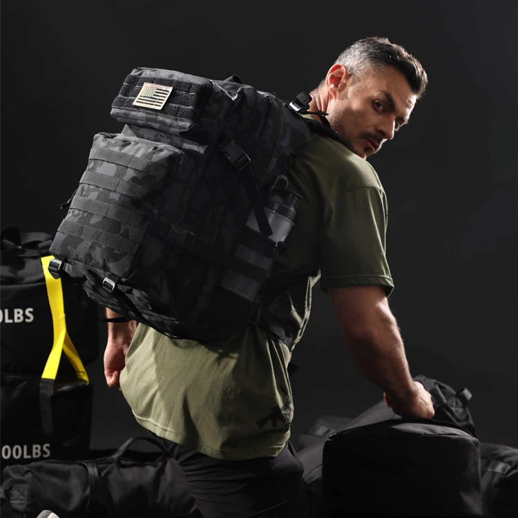 ES 45L Impermeable al aire libre Deporte Mochila Gimnasio Tactical Molle Bolsa Entrenamiento Mochilas Tactical