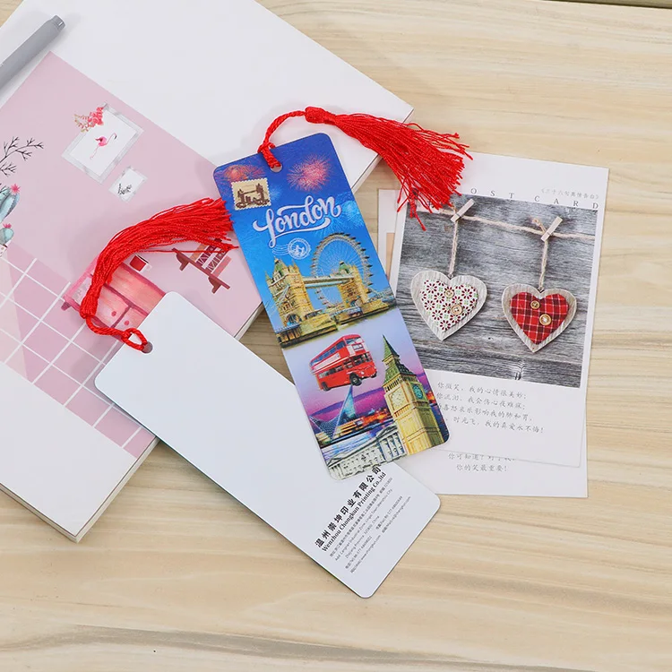 Custom 3d lenticular bookmark personalized 3d lenticular bookmarks bookmark With Tassel
