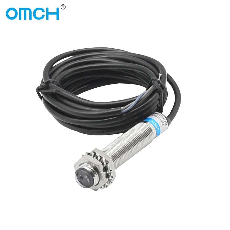 OMCH E3F1-DS5 E3F1-DS8  Photoelectric Switch Diffuse Sensor DC PNP NPN NO NC Detection Range 5cm 8cm Non Adjustable