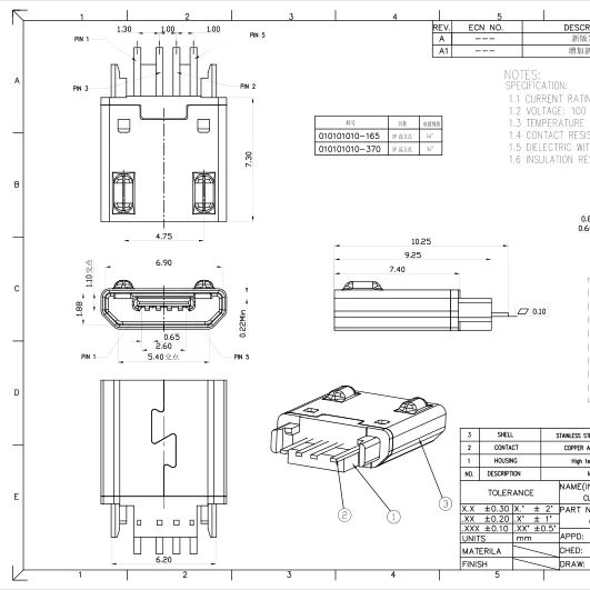 micro usb female 5 pin connector large number in stock mini usb connector