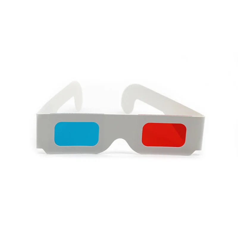 Дешевые OEM бумажные 3D очки красные синие линзы для просмотра фильмов Игры онлайн-продажи