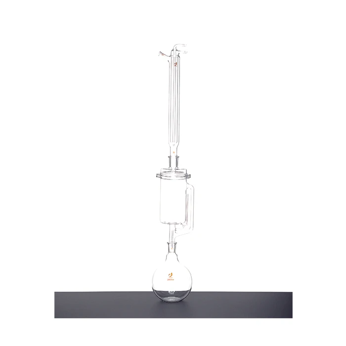 Japanese products high quality clear glass soxhlet extractor extraction apparatus