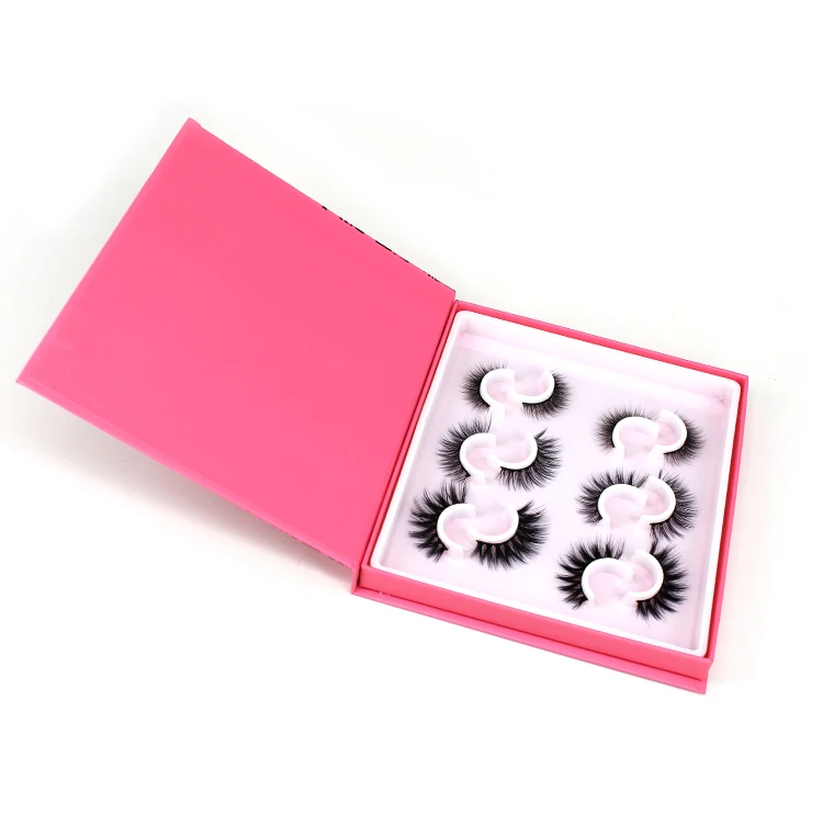 Personalized eyelash books lash packaging book 3 pairs eyelash boxes logo design with matt lamination
