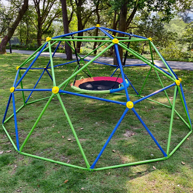 Zoshine New Version 10FT Dome Climber Jungle Gym Monkey Bar Kids 3-10 Outdoor Play Equipment 800LBS Geometric Support