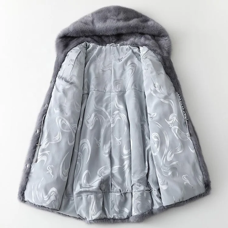 Gray mink fur 2022 women winter jackets winter coats for women 2022