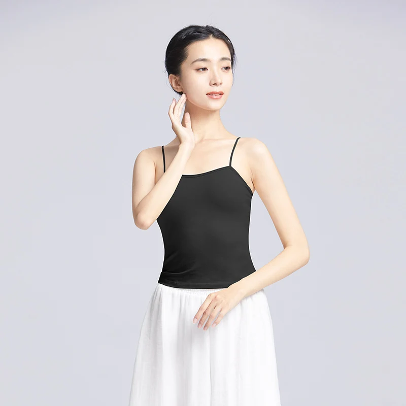 Women Ballet Clothes Tops Adult Seamless Sling Dance Underwear