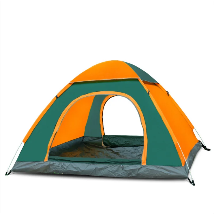 Yiwu Wholesale Cheap 1-2 person Portable Foldable Waterproof Outdoor Pop-up Camping Dome Tent for Hiking Mulit Color Available