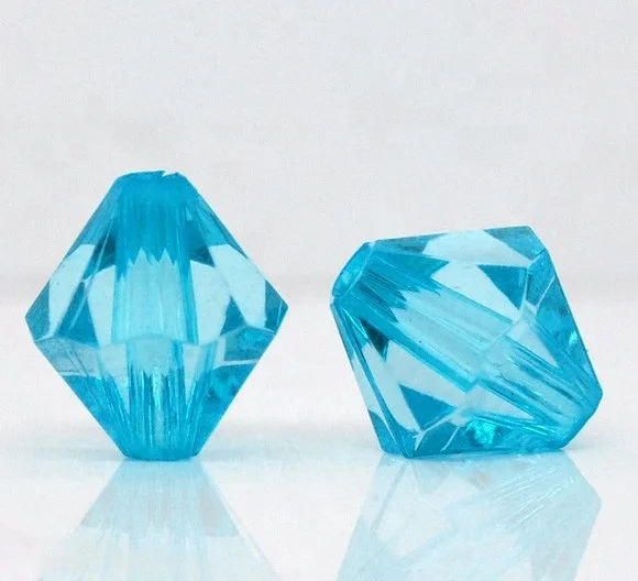 flat round lampwork glass Bicone Beads